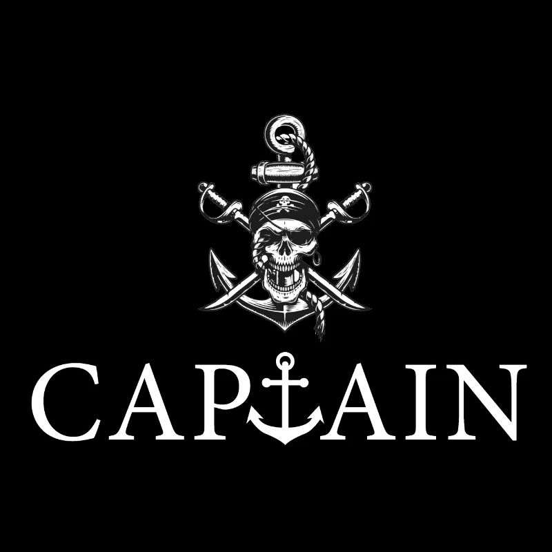 Captain Skull FatMonkeyDesigns white