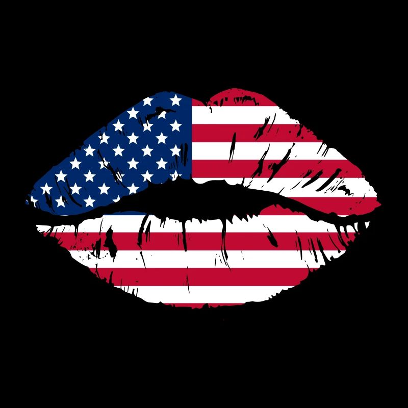 Bouche de drapeau USA