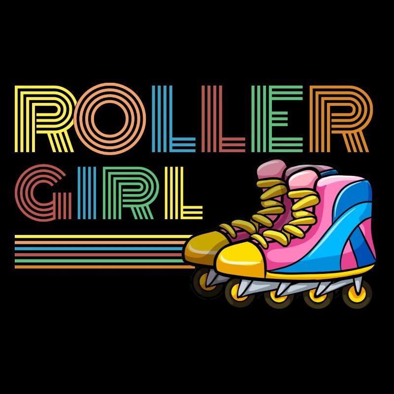 Retro Inline Skater Mädchen Rollschuh
