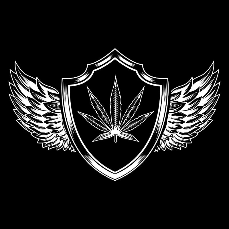 Hemp Leaf Crest Cannabis