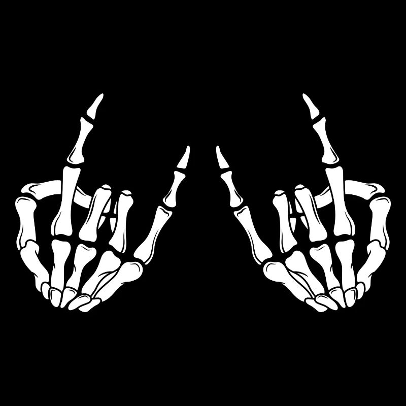 Rock On Skeleton Skelett Hände Gothic