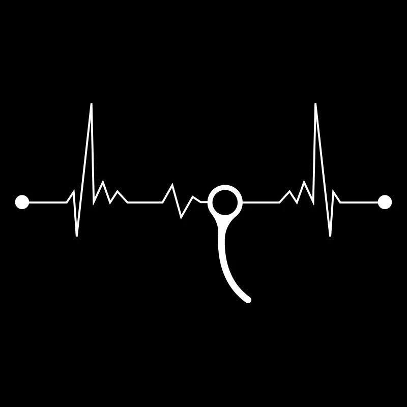 Skydive Parachute Pin Heartbeat EKG