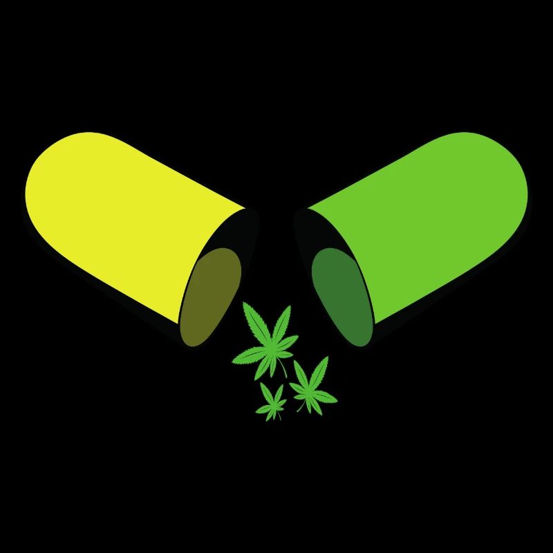 beau cannabis dans les conceptions de pilules