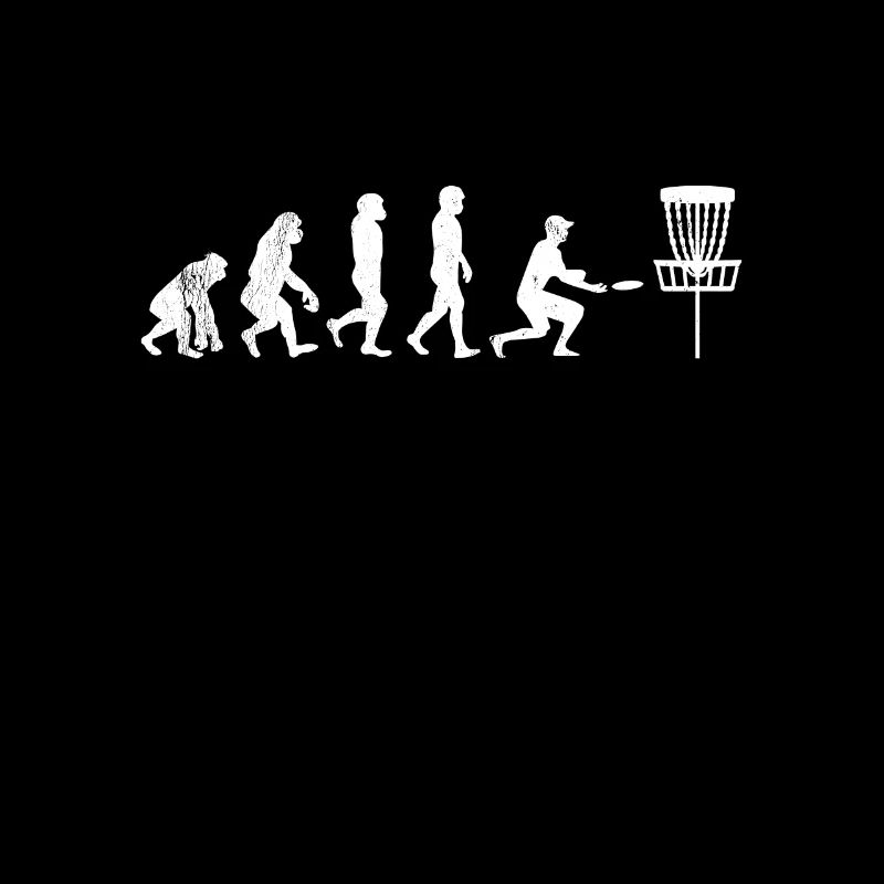 T-shirt drôle Darwin Evolution Disc Golf Evolution