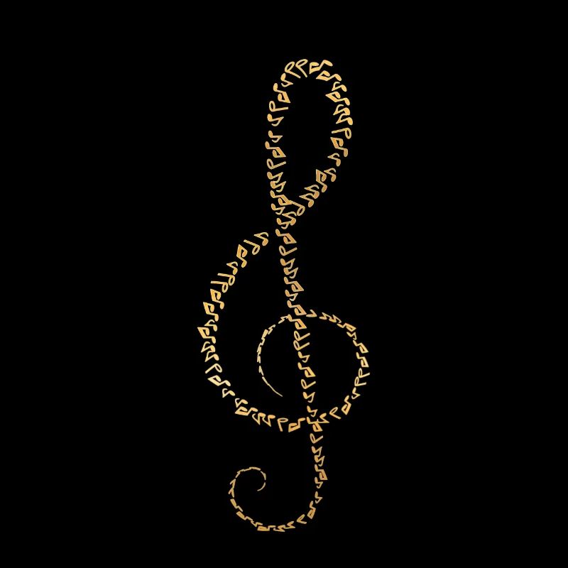 Notes de musique Notation de théorie musicale en clé de sol