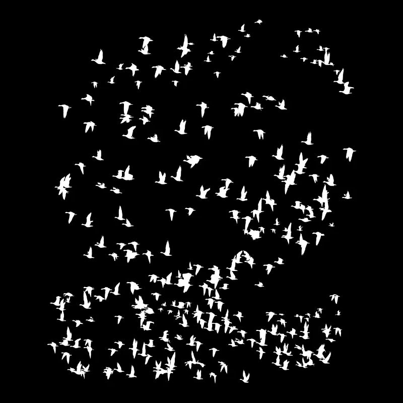 Design minimaliste de migration des oiseaux