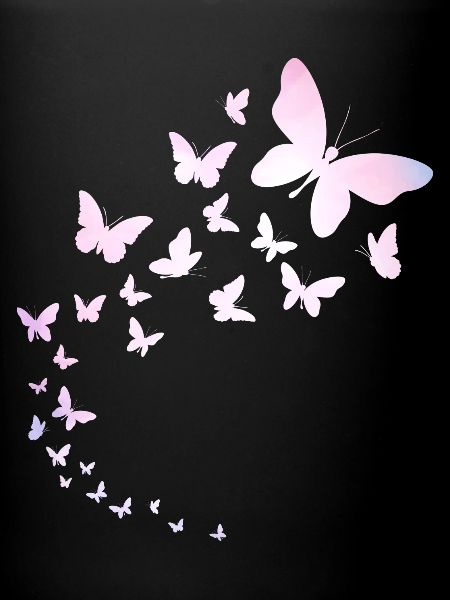 Butterflies fly