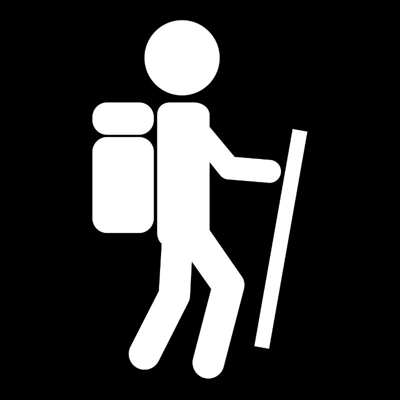 Wanderer comme une figure de bâton