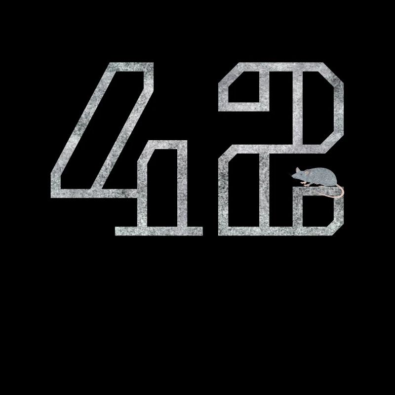 42 with mouse, gift, nerd, computer freaks