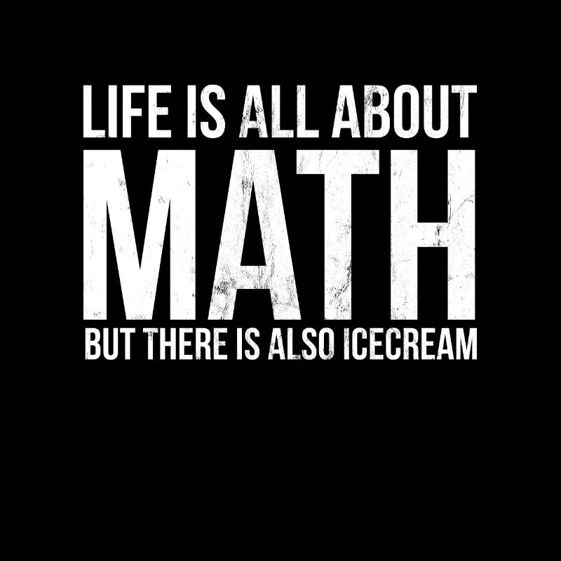 Funny Math Teacher Designs - Math And Ice Cream