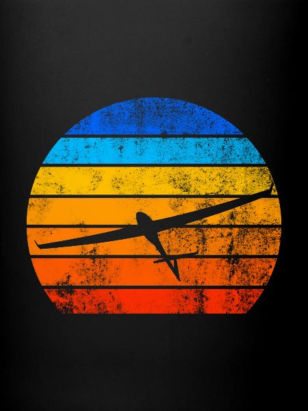 Gliding glider sunset