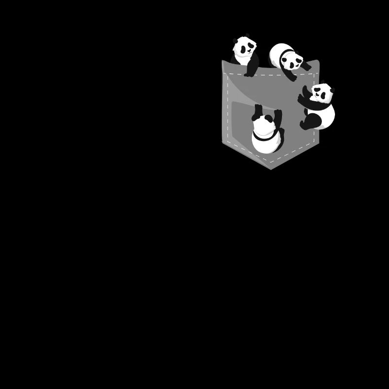 Panda dans la poche de poitrine