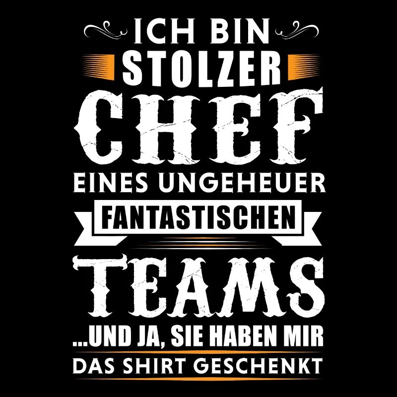 Stolzer Chef eines fantastischen Teams