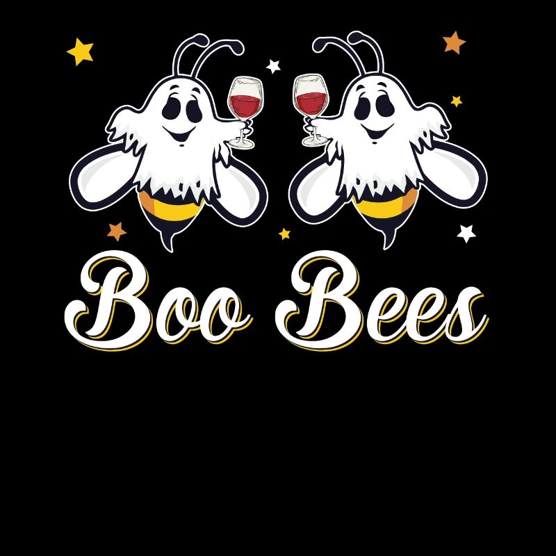 Boo Bees Wine Drinking Funny Halloween Bee Lovers