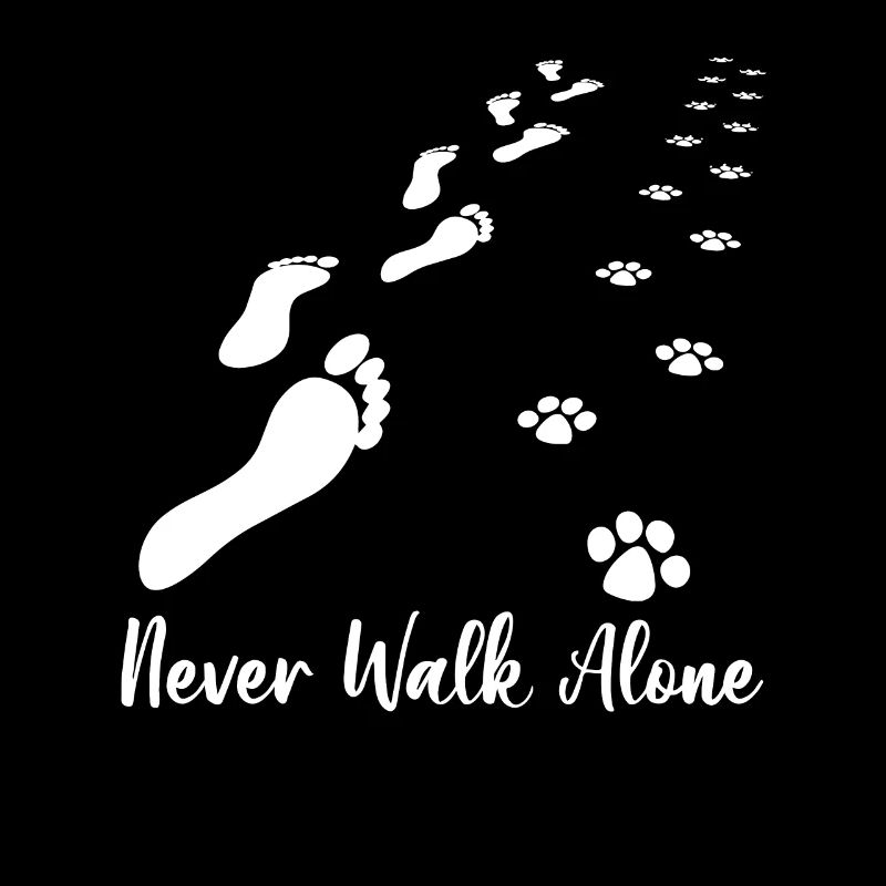Never Walk Alone Dog Lovers Footprints