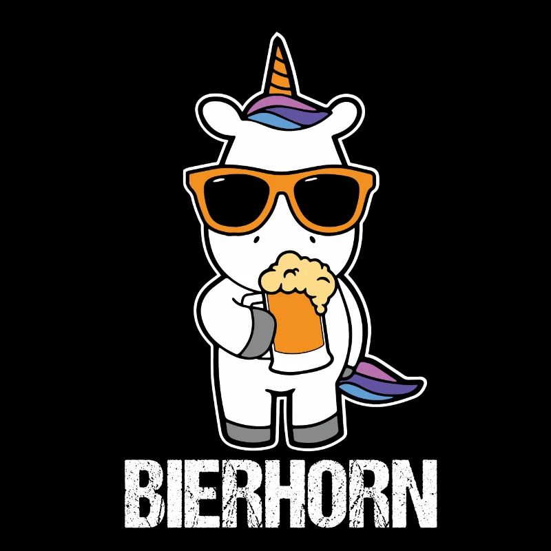 Bierhorn Einhorn trinkt Bier Party Alkohol Sauf