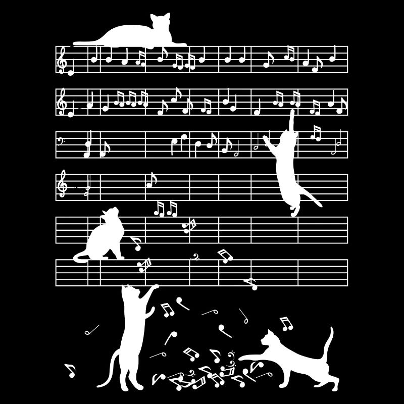 Cadeau de notes de musique de chats