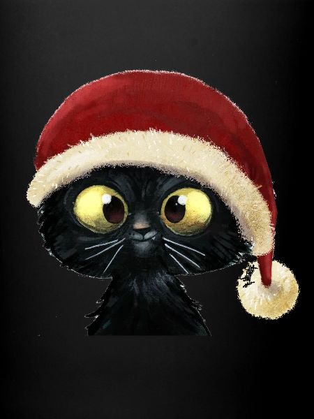 Chaton de Noël doux
