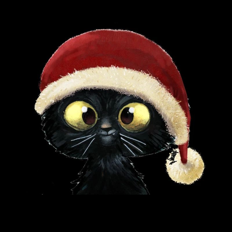 Chaton de Noël doux