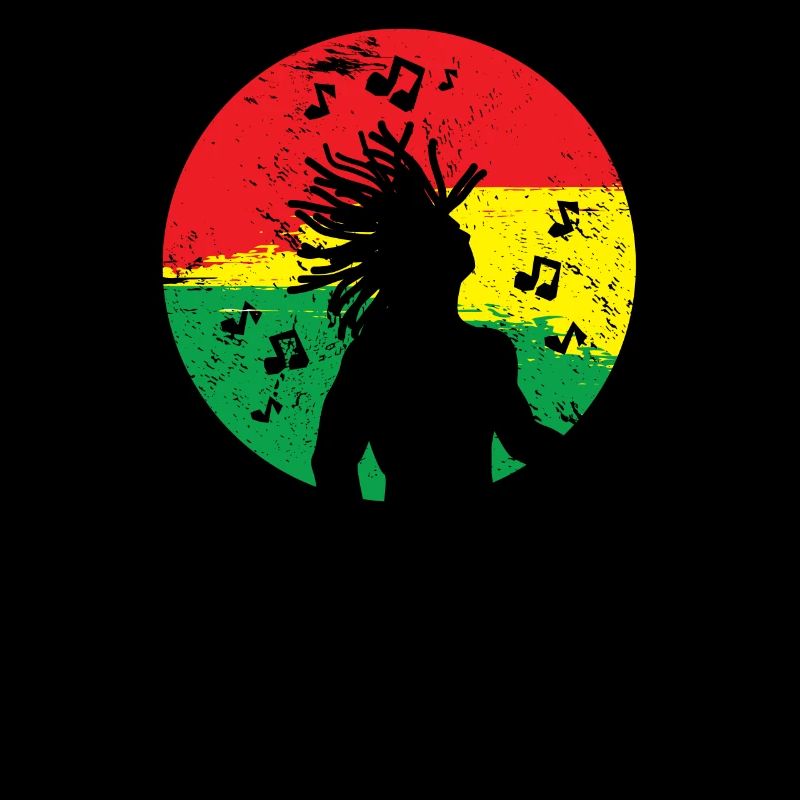 Reggae Rastafari man design for