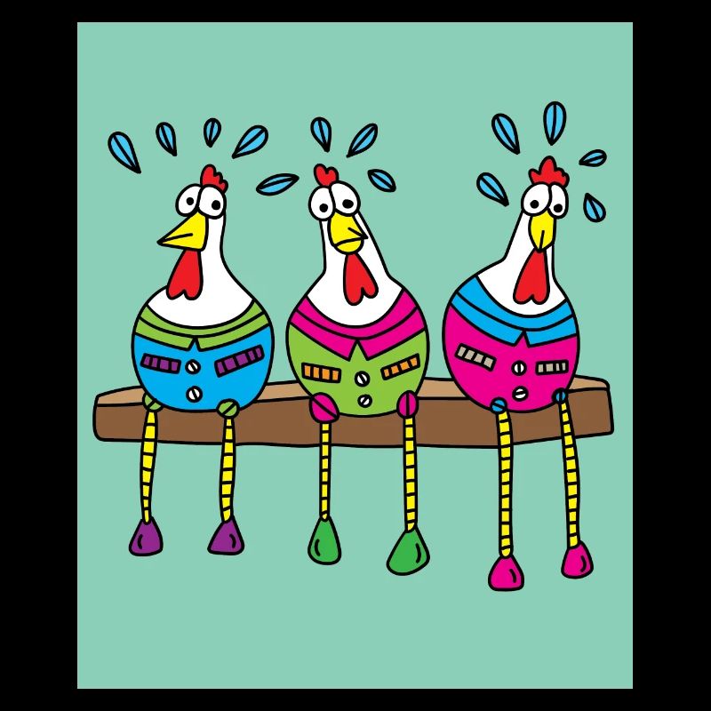 Crazy chickens funny chicken