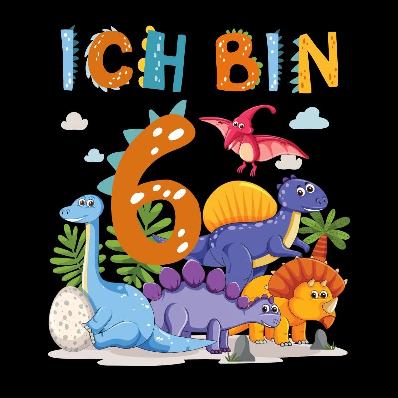 6. Geburtstag Ich Bin 6 Dinosaurier T-Rex Dino