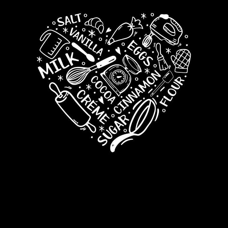 Heart Baking Baker Confiseur Ustensiles de cuisson