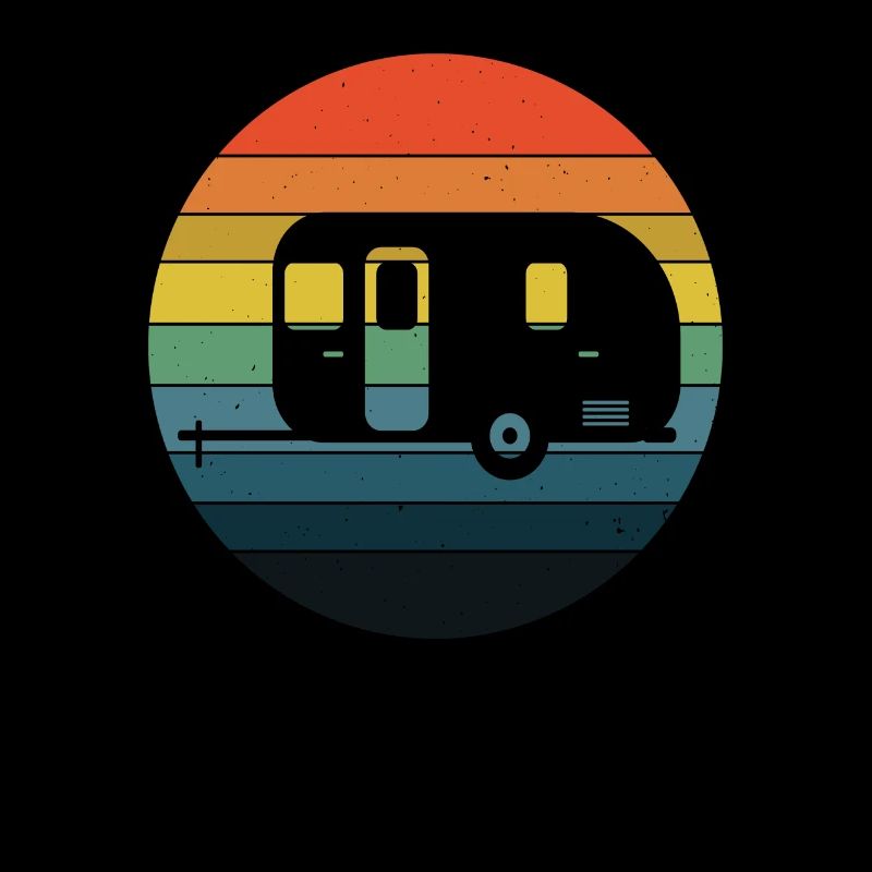Camping Camping Camping Caravane Vintage