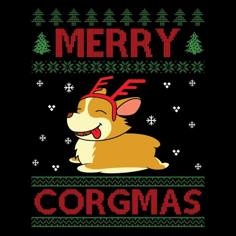Merry Corgmas Dog Saying Ugly Christmas