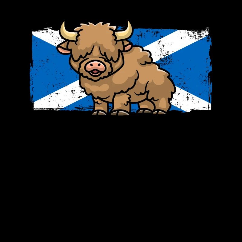 Highland Cow Lover Écosse Drapeau Fermier écossais