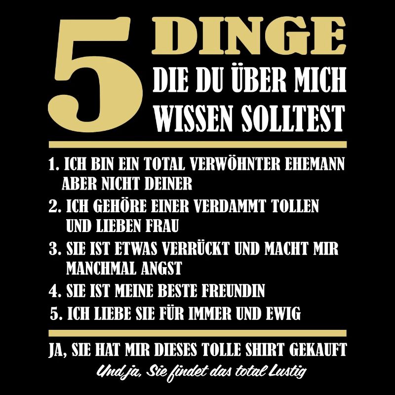 Verwöhnter Ehemann Stolzer Mann 5 Dinge Ehefrau