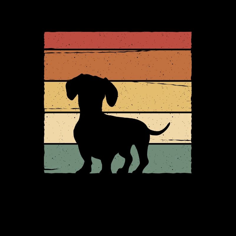 Dackel Retro Teckel Hunde
