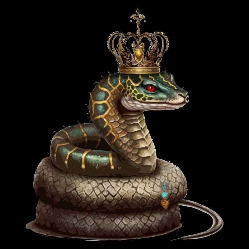 Mythical creature with crown