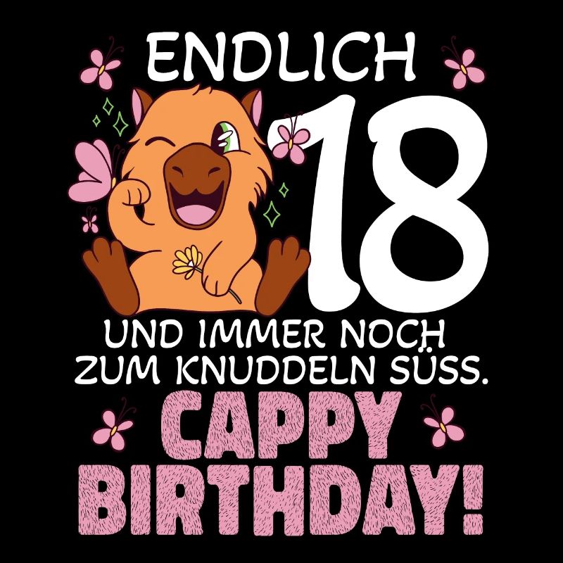 Endlich 18 Capybara Spruch