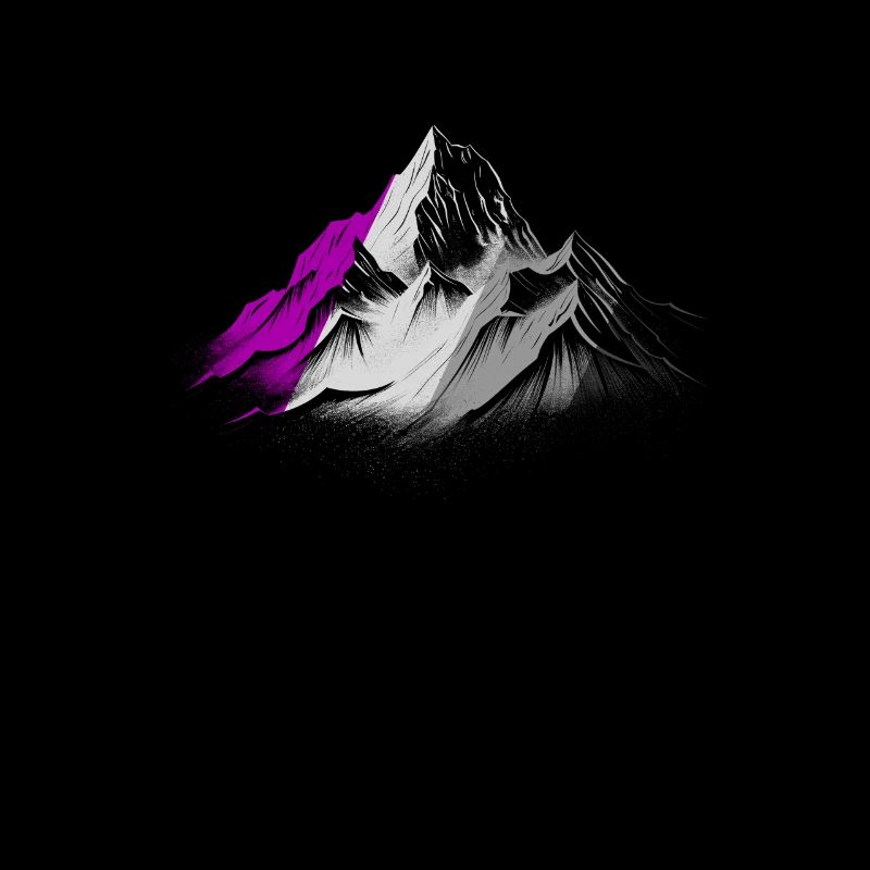 Subtle Asexual Pride Month Mountain Hiking