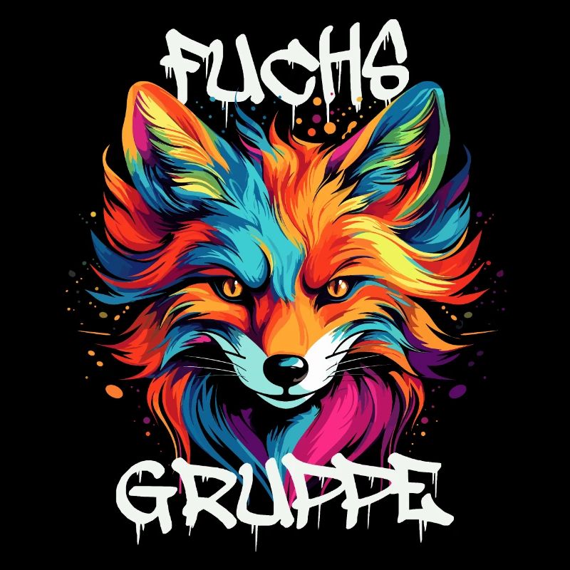 Graffiti Fuchsgruppe Kindergarten Gruppentier