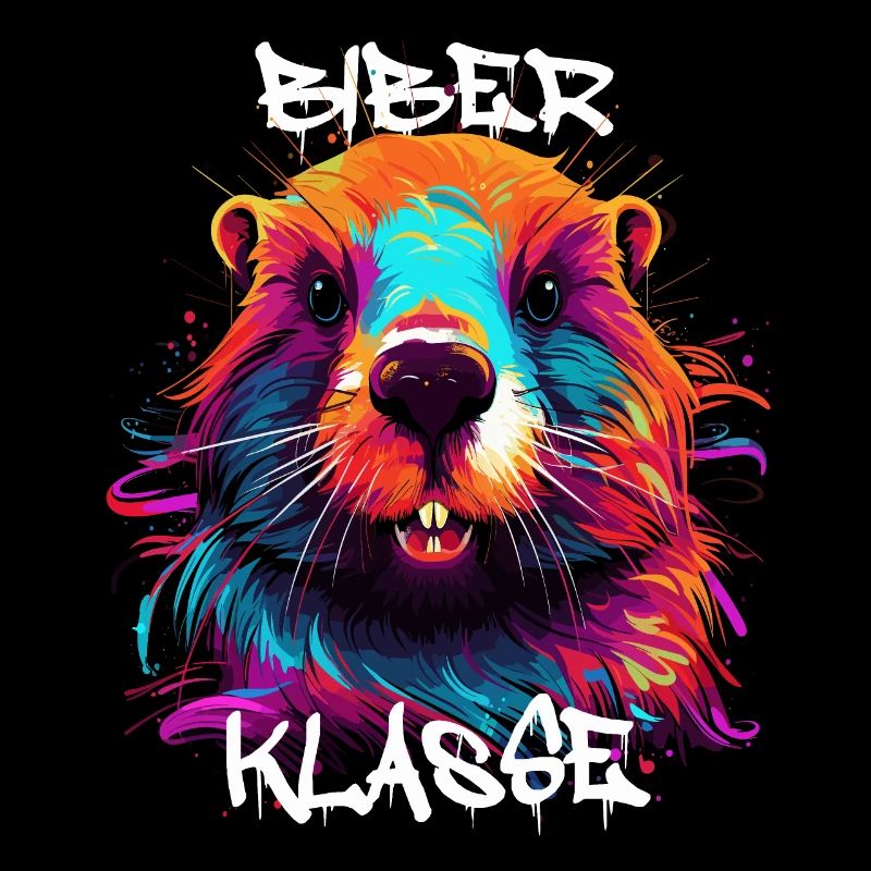 Graffiti Biberklasse Grundschule Klassentier Biber