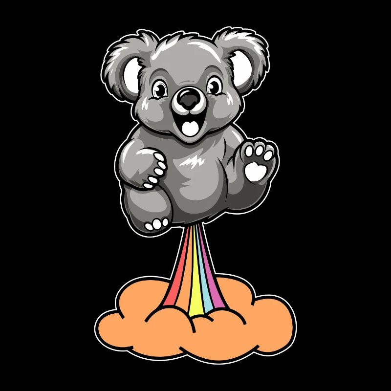 Koala Bear Funny Rainbow Fart