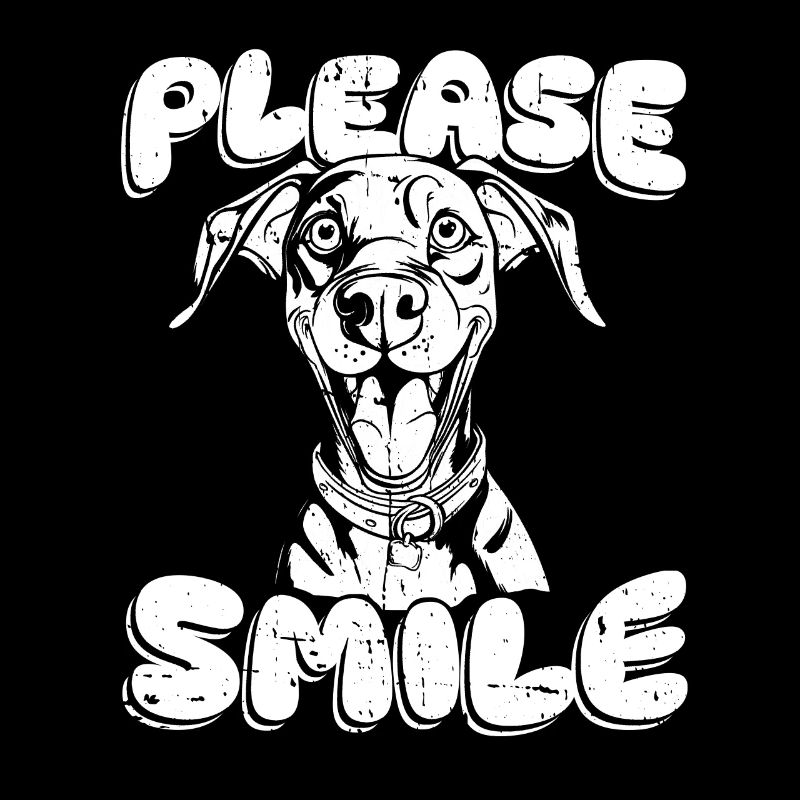 Doberman Drôle Juste Sourire