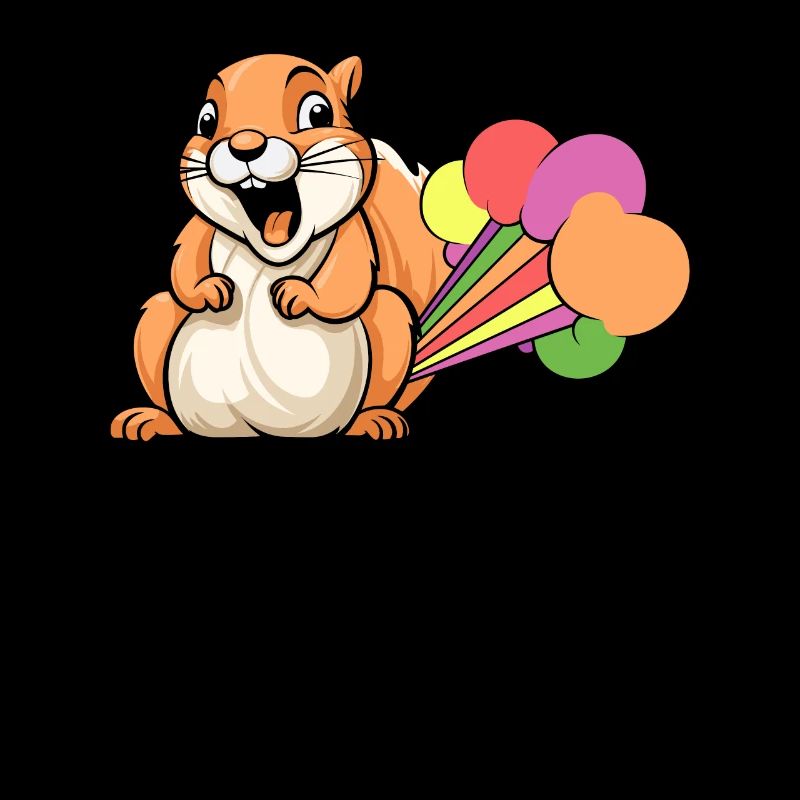 Eichhörnchen Witzig Regenbogenfurz