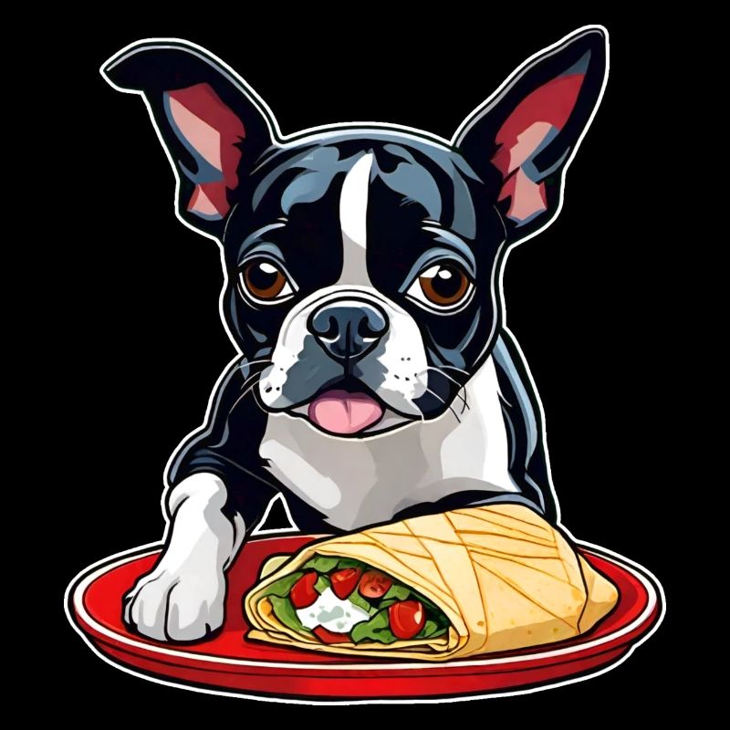 Boston Terrier mit Taco