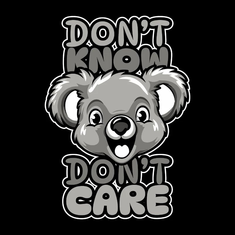 Koalabär Lustig Dont Know Dont Care