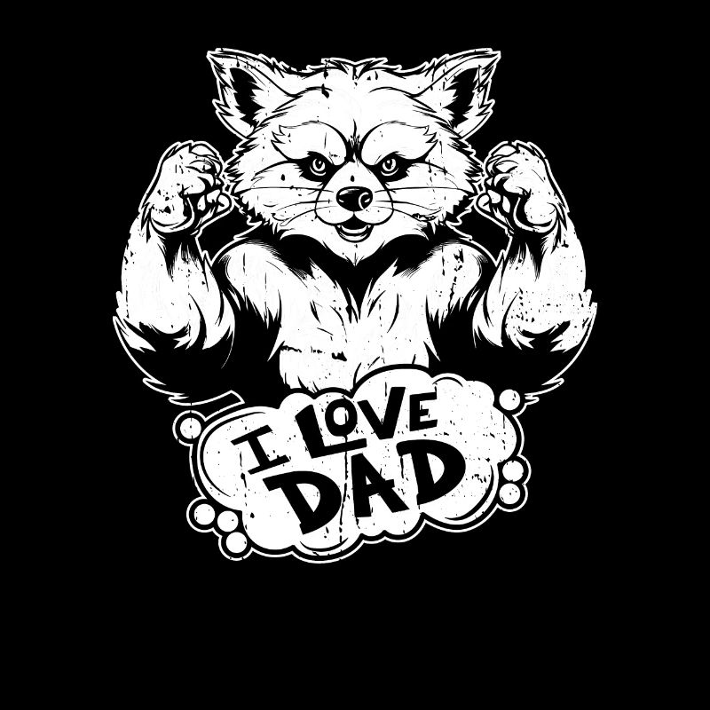 Roter Panda I Love Dad