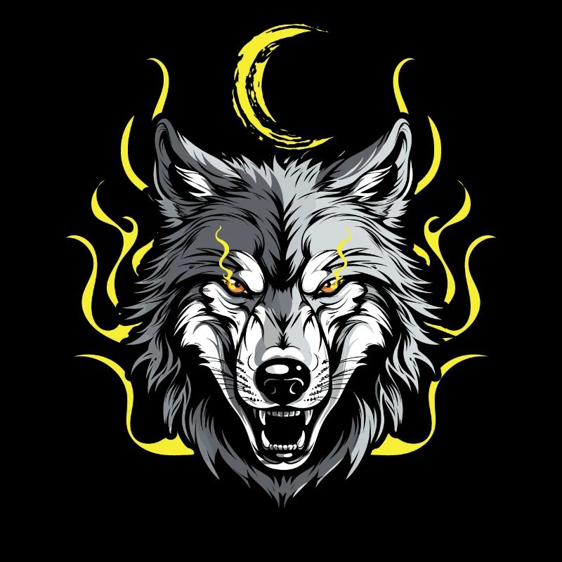 Wolf Moon Phase Lunar Wolf