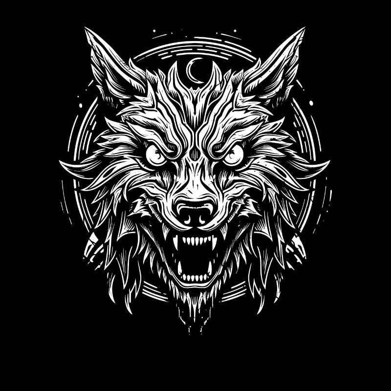 Wolf Moon Phase Lunar Wolf