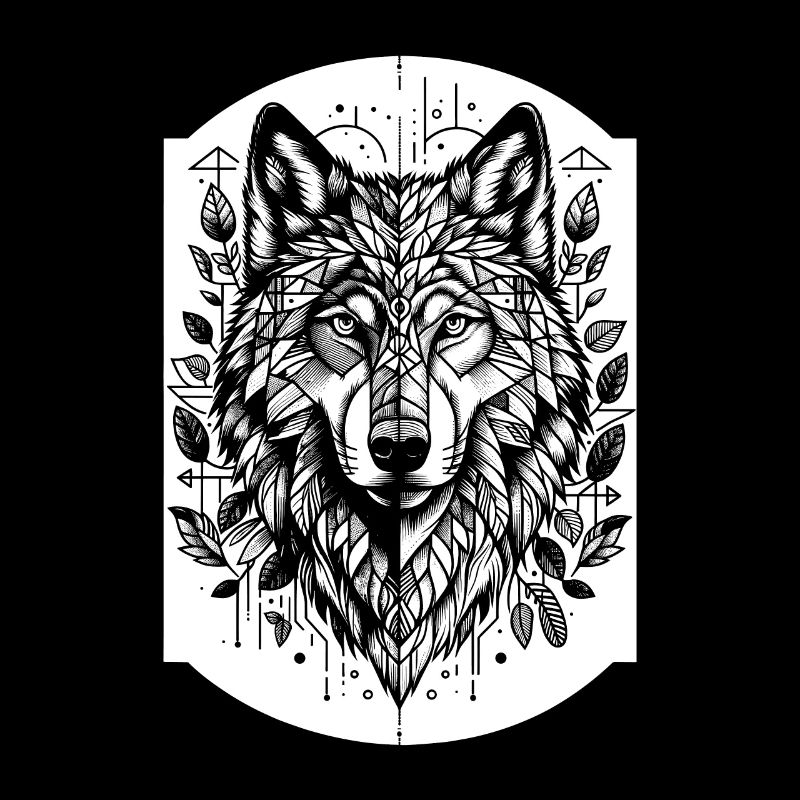 Wolf Geometrisch Polygon Wolf