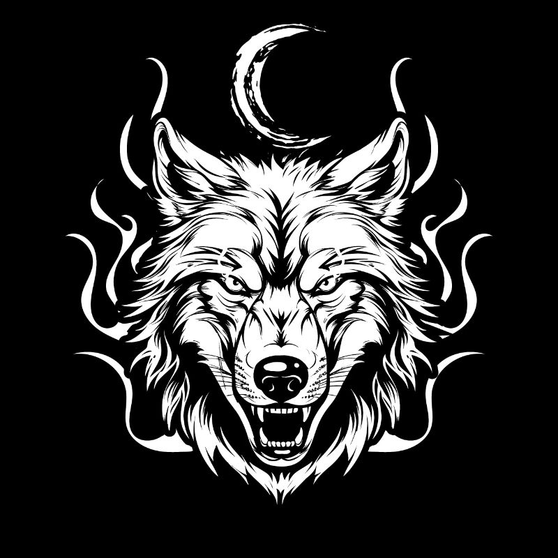 Wolf Mond Phase Lunar Wolf