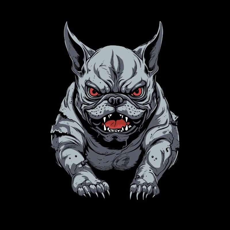 Bouledogue français en colère
