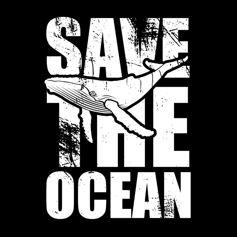 Save the ocean - Wal - Buckelwal - Geschenk