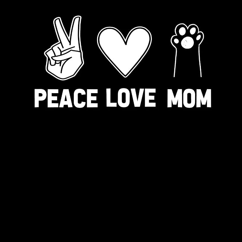 Katze Peace Love Cat Mom